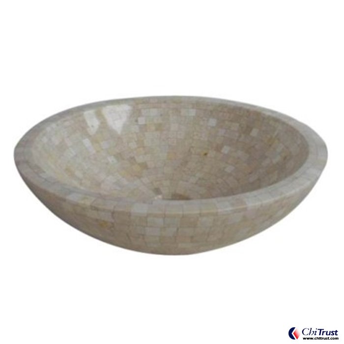 Mosaic stone basin CT606